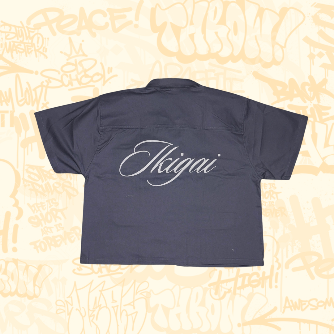 IKIGAI OLD SCHOOL SOBRECAMISA AZUL GRISÁCEO